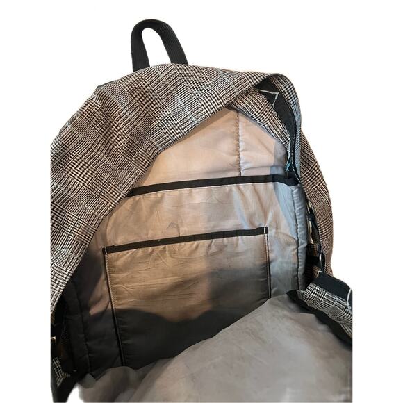 JanSport Right Pack Gray 2 Section Backpack W Leather - Picture 3 of 4